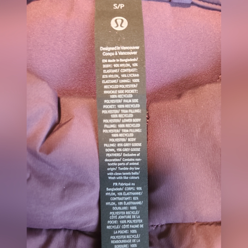 NWOT LULULEMON DOWN FOR IT ALL DOWN VEST - Picture 11 of 15
